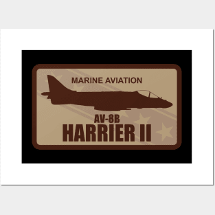 AV8B Harrier 2 Patch (desert subdued) Posters and Art